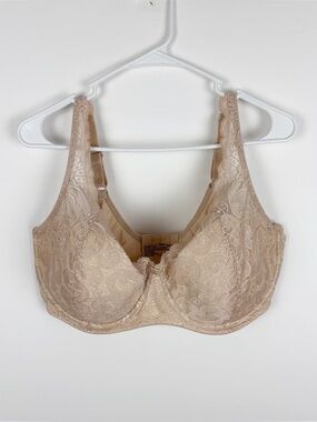 Playtex Bra Beige Lace Underwire Padded Size 44DD